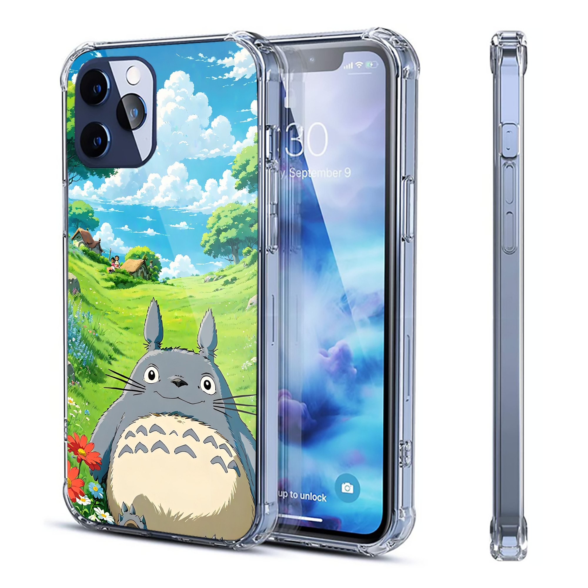（画像用） となりのトトロ 草壁メイ 草壁サツキ My Neighbor Totoro Satsuki Kusakabe Mei Kusakabe 【iPhone 12シリーズ対応】透明スマホケース（クリアソフトケース）
